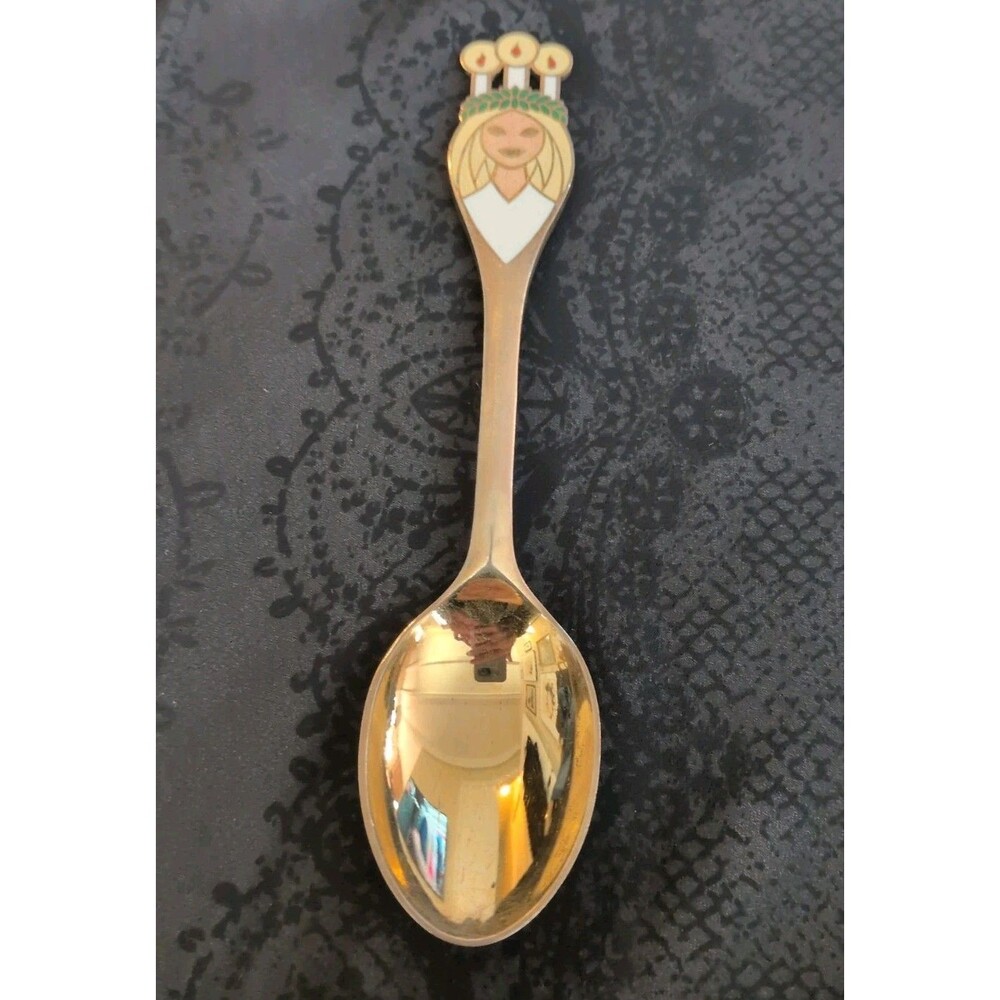 A. Michelsen Danish Gilded Christmas Spoon, July 1959